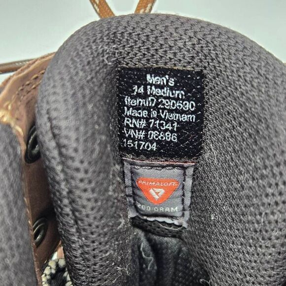 LL BEAN STORM CHASER BROWN LEATHER WATERPROOF INSULATED DUCK BOOTS MENS 14 M - Picture 6 of 9